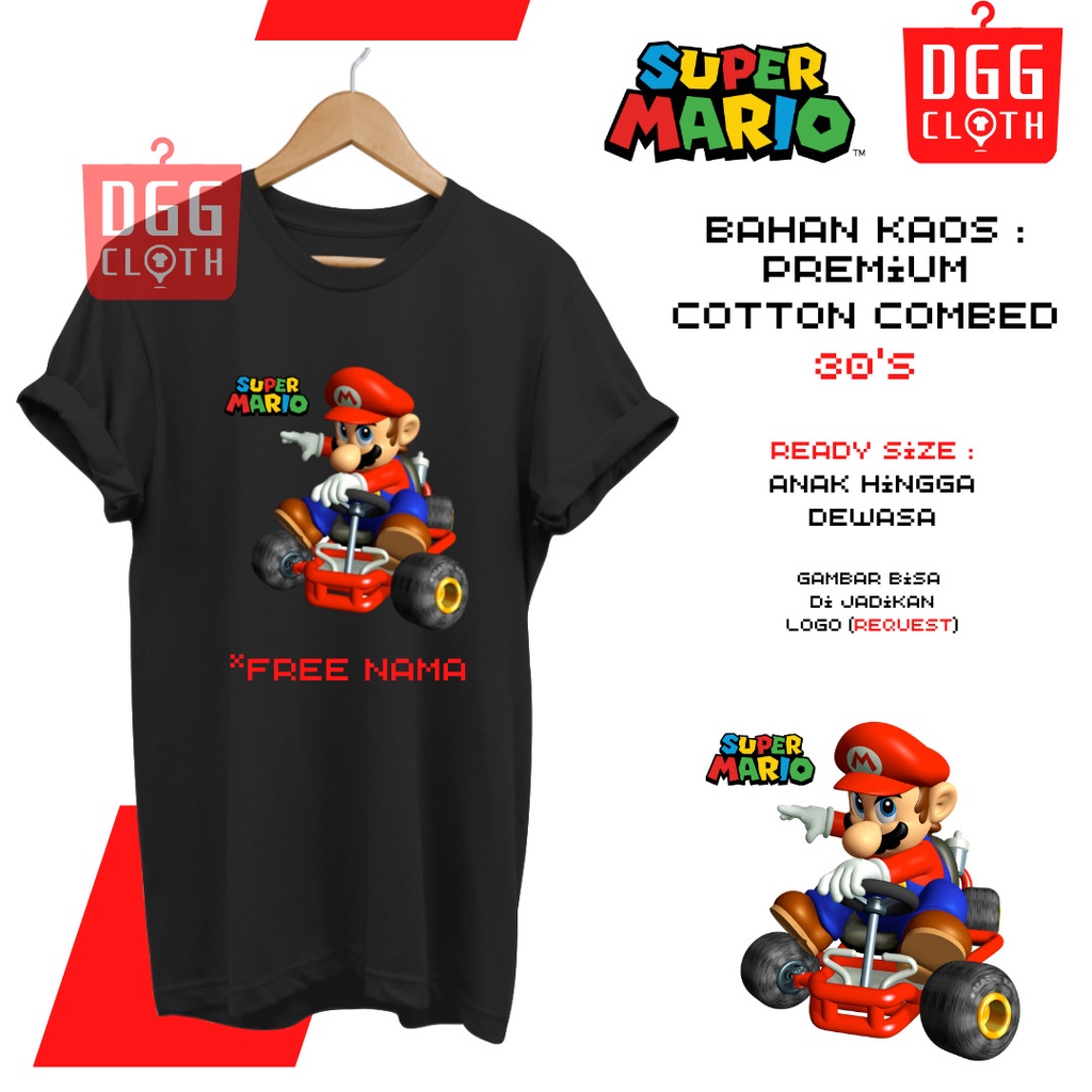 KAOS SUPER MARIO BROSS , BAJU SUPER MARIO BROSS GAMERS TYPE -8