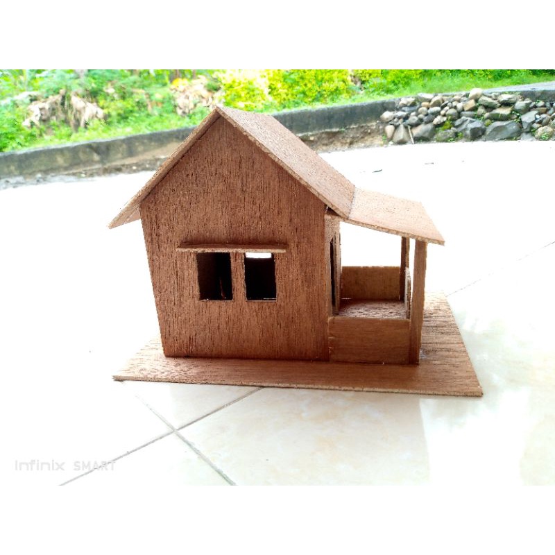 prakarya rumah rumahan . hiasan mainan anak bahan triplek