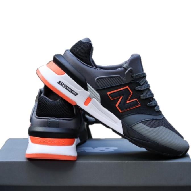 Sepatu NB New Balance 997 Encap Reveal Black Wolf Orange Sneakers Pria