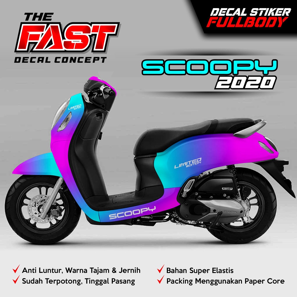 Decal Sticker / stiker motor Scoopy 2021 Custom Full body Bunglon honda scoopy keren
