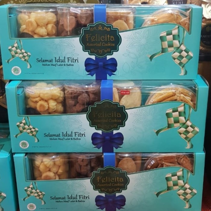 

Terlaris ✨ -Parcel Kue Lebaran/Idul Fitri Hampers | Felicita 4 - Green Box- 2.2.23
