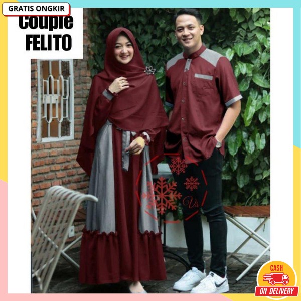 Baju Kopel Remaja Modern Set Muslim Buju Copel Pasangan Kekinian Murah Seragam Kapel Muslim Games Ko