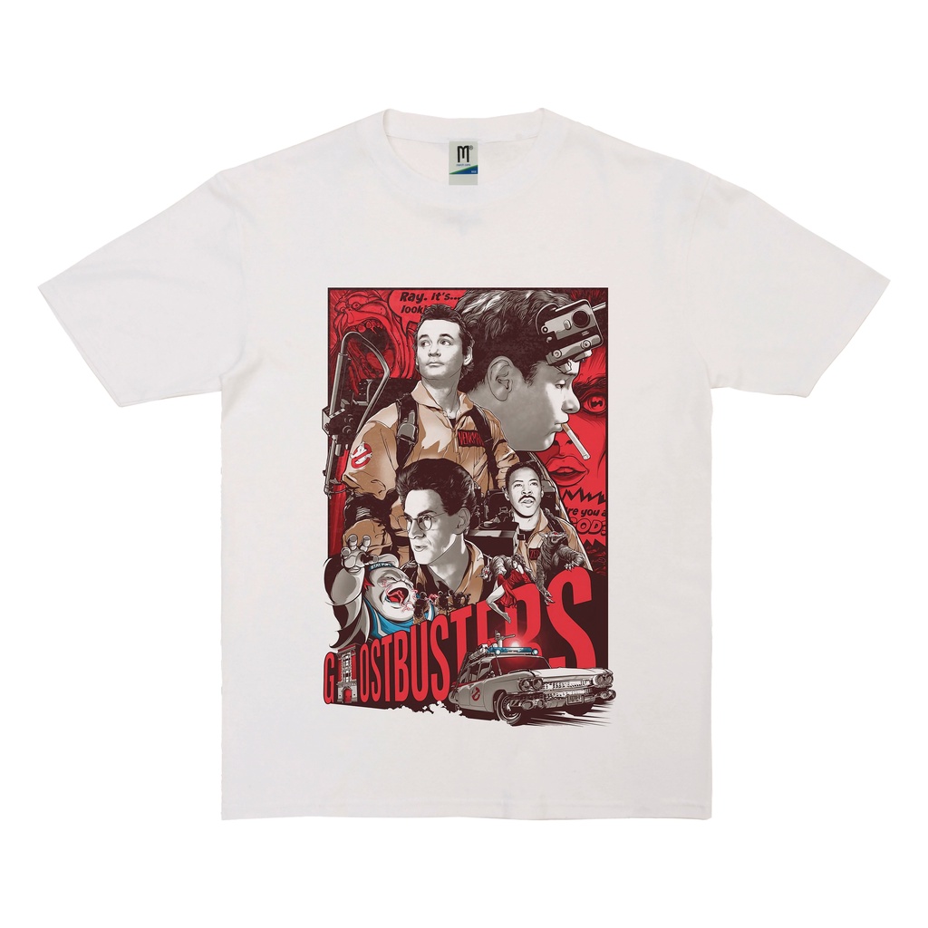 KAOS GHOSTBUSTERS VINTAGE | T-SHIRT GHOSTBUSTERS | GHOSTBUSTERS PUTIH