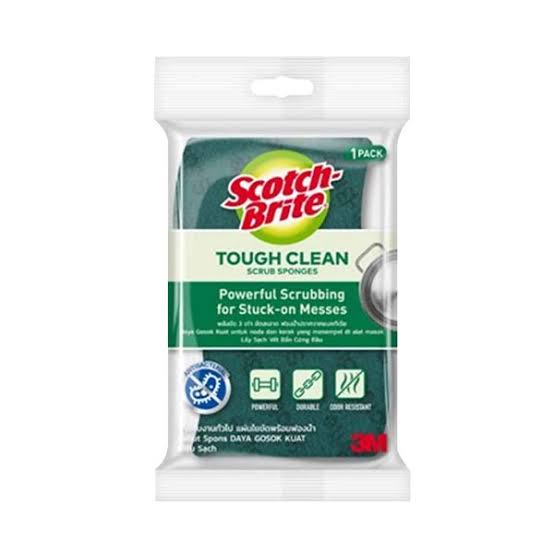 Scotch Brite Tough Clean Scrub Pad Sabut Hijau Cuci Piring