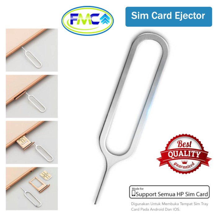 Sim Card Pin Ejector Jarum Tusuk Pembuka Sim Tray Card Kartu Hp Android &amp; iPhone