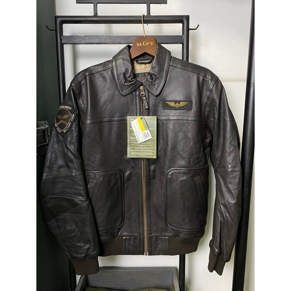M.Gee Jaket Kulit Kasual Pria Mgee Original JACK 15CK 501R BROWN