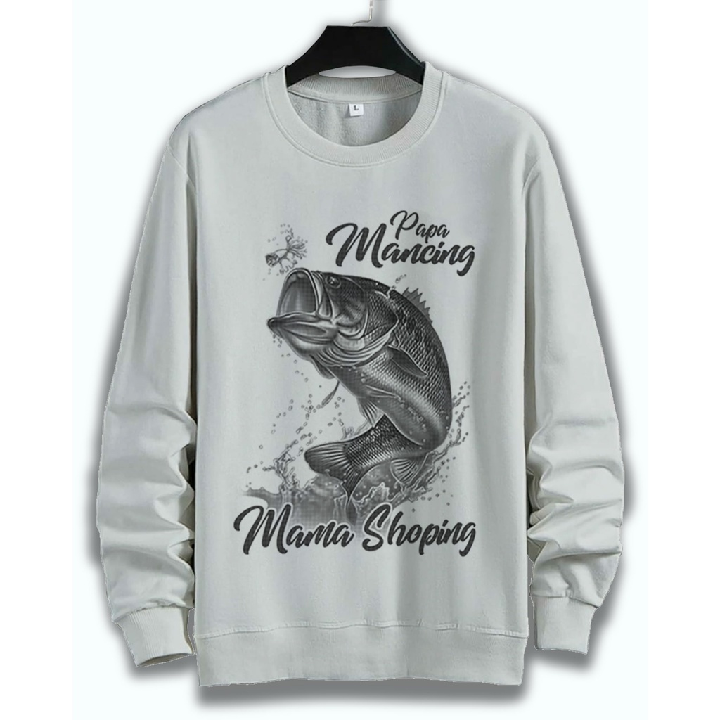 SWEATER UNISEX PAPA MANCING RIA MASKER PRIA DAN WANITA SWEATER JUMBO