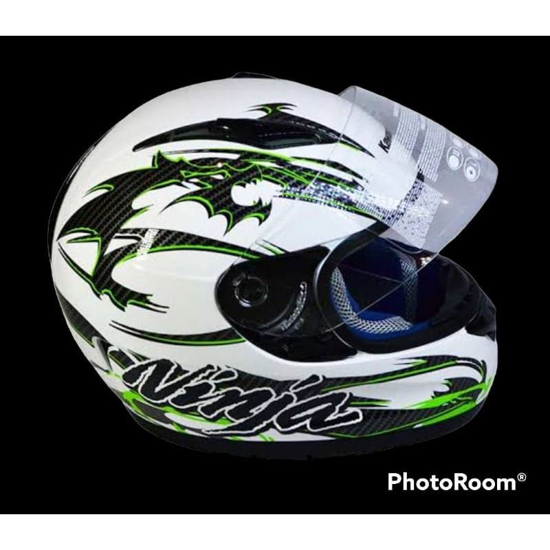 KACA HELM FULL FACE untuk helm kawasaki f1 ,ninja..