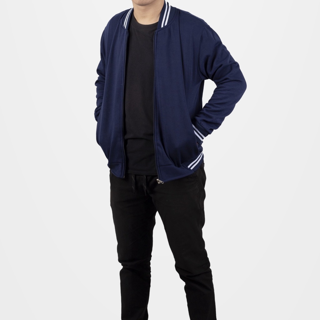 Jaket Baseball Varsity Polos - Biru Navy