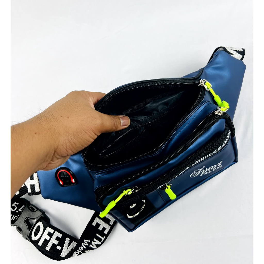 Waistbag Waterproof Bahan Ballon Tas Pinggang Tas Selempang Bahu