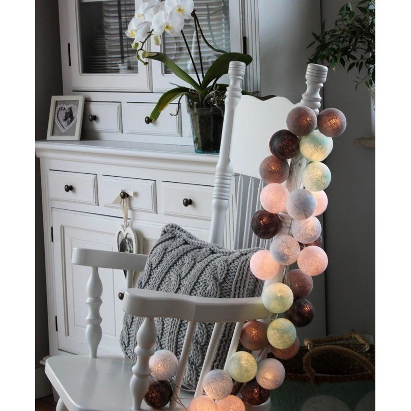 FYGALERY Lampu Bola Cotton Ball Light Lampion Benang Gantung Tumblr Light Murah