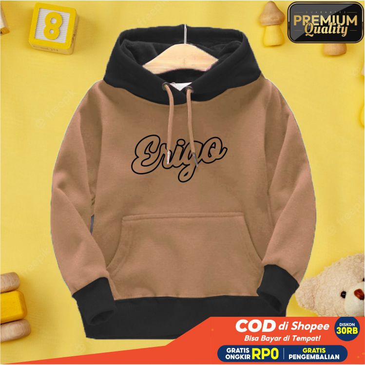 BEST SELLER STAY ERIGO Jaket Distro Sweater Hoodie anak Laki-laki perempuan LOGO FLEECE TEBAL