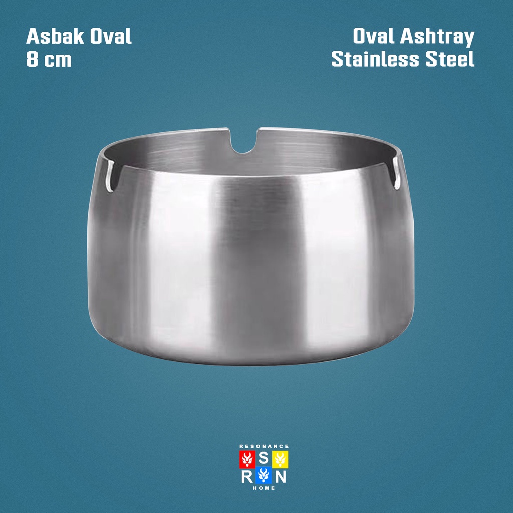 Asbak Oval Stainless 8 cm / Resonance Home