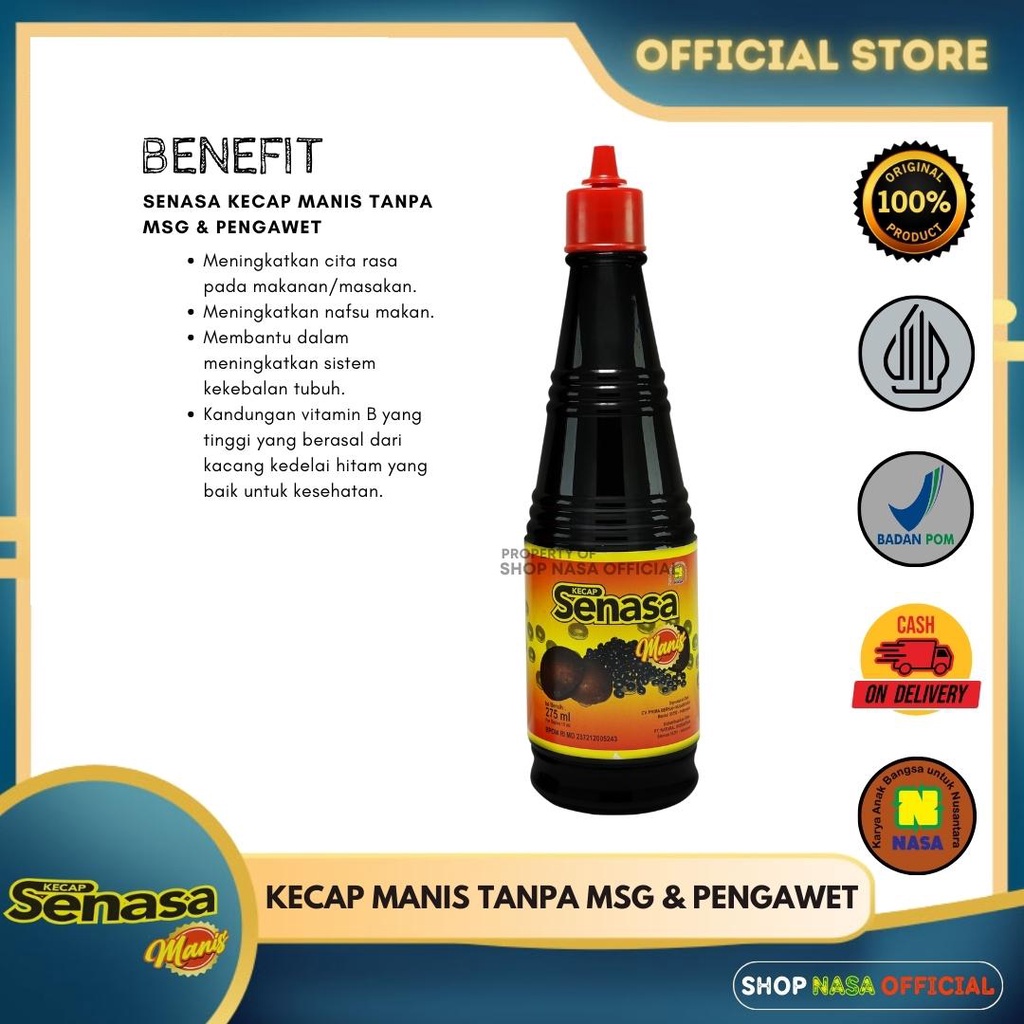 

KECAP MANIS SENASA TANPA MSG & PENGAWET