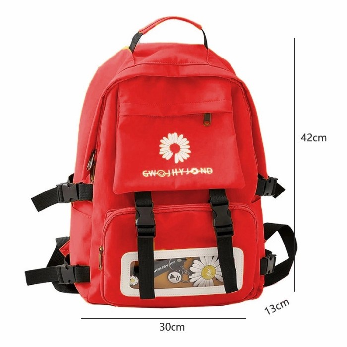 Tas Ransel Pria discount 50% /144rb,tas sekolah/Tas Ransel Pria, Warna Hitam Kombinasi - Merah(J6V0)