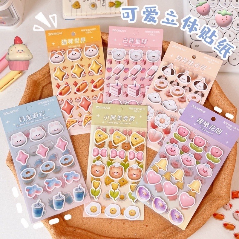 

Sticker Korean Style Stiker 3D Animal Cute Deco Sticker Stiker Lucu 02
