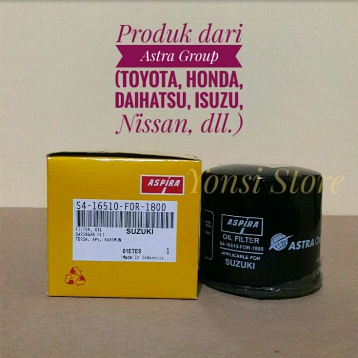 ASPIRA Filter Oli Mobil Suzuki APV Ertiga Baleno Esteem Estillo Swift ORIGINAL