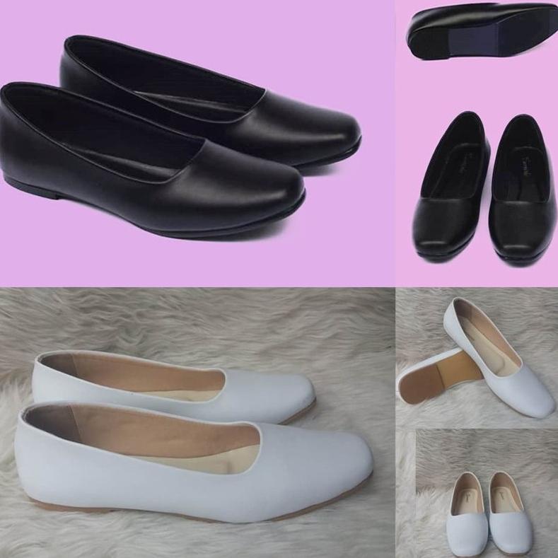 ⇐ Q22 AURRA-01 FLAT SHOES BIG SIZE / sepatu pantofel wanita ukuran besar 41 42 43 44 45 jumbo ORIGIN