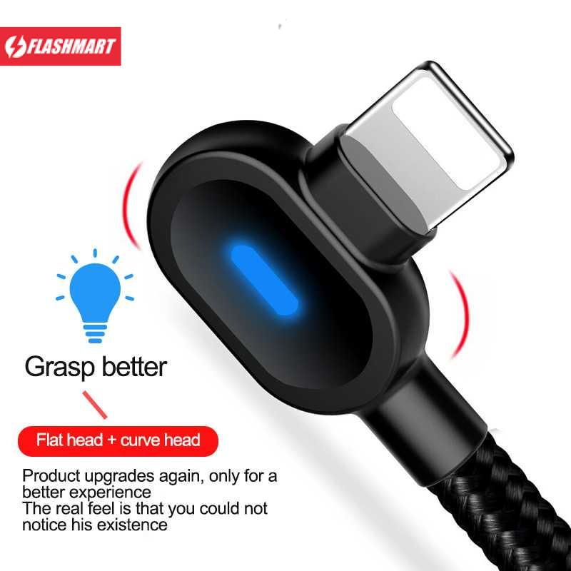 Flashmart UGI Kabel Charger USB L Shape 2.4A 1 Meter - UGI02