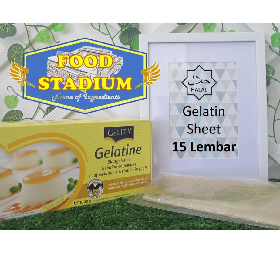 

◊ HALAL Gelatin Sheet 15 Lembar by Gelita ♥
