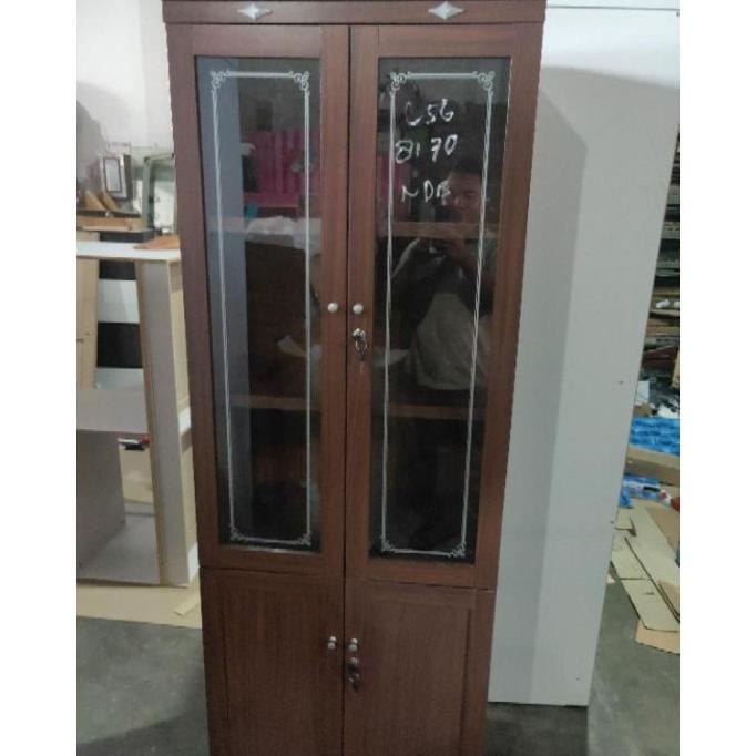 Rak Serbaguna Full Kunci / Rak Sepatu / Rak Kaca / Lemari Hias / Storwejixaa