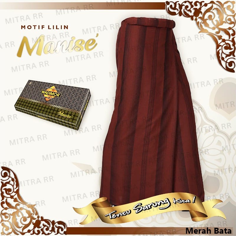 Sarung Wadimor Manise Lilin Motif Garis | Sarung Wadimor Tenun Dewasa Original
