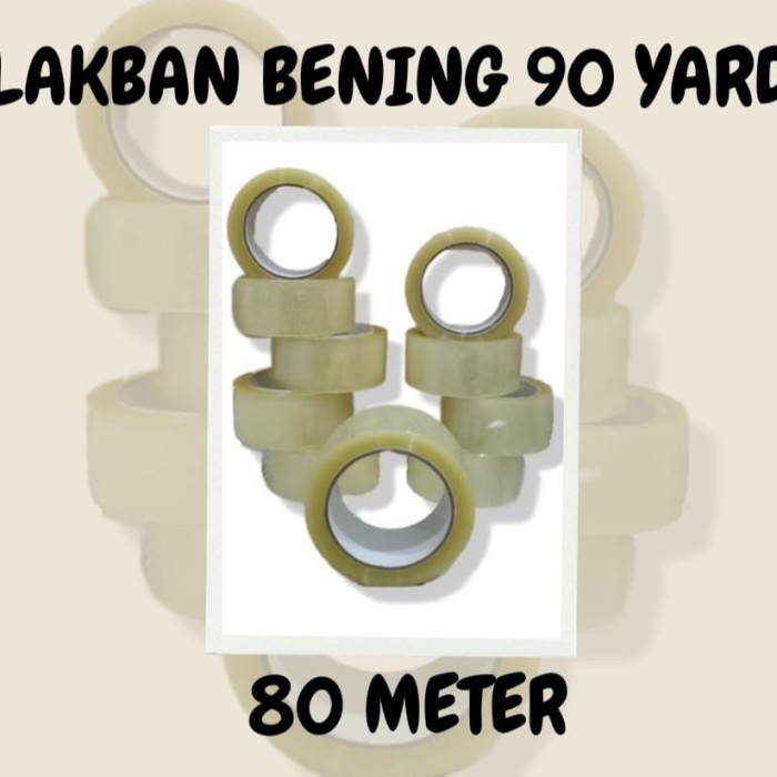 

!!!!!!] Lakban Bening 90 Yard 80M Lem Kualitas Terbaik Selotip Isi 72 ROLL