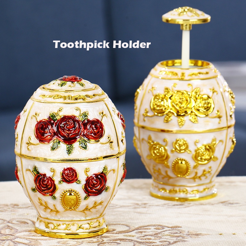 Toothpick Holder Tempat Arabian Gold Vintage Tusuk Gigi Emas