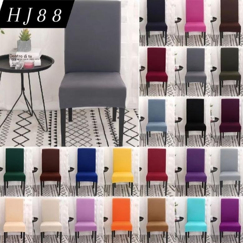 HOT cover kursi makan sarung kursi makan polos ELASTIS