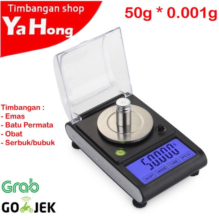 Timbangan Digital Emas Batu Permata Obat High Precision 50g 0.001g