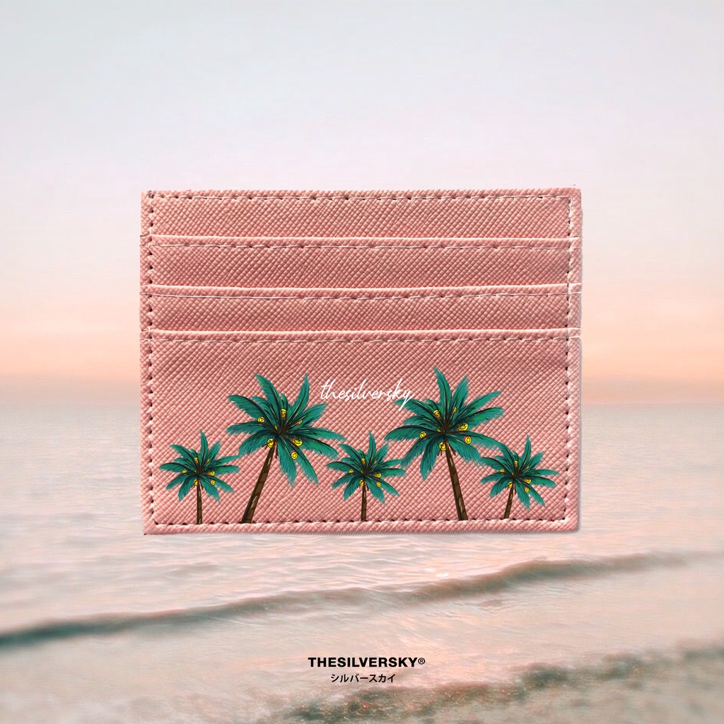 Thesilversky Summer Palms Card Holder Dompet Kartu Premium