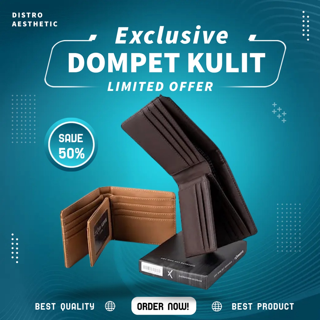 Dompet Pria Kulit Asli Original Dompet Lipat Keren Cowo Cowok Branded Simple Simpel Tipis Dompet Kar