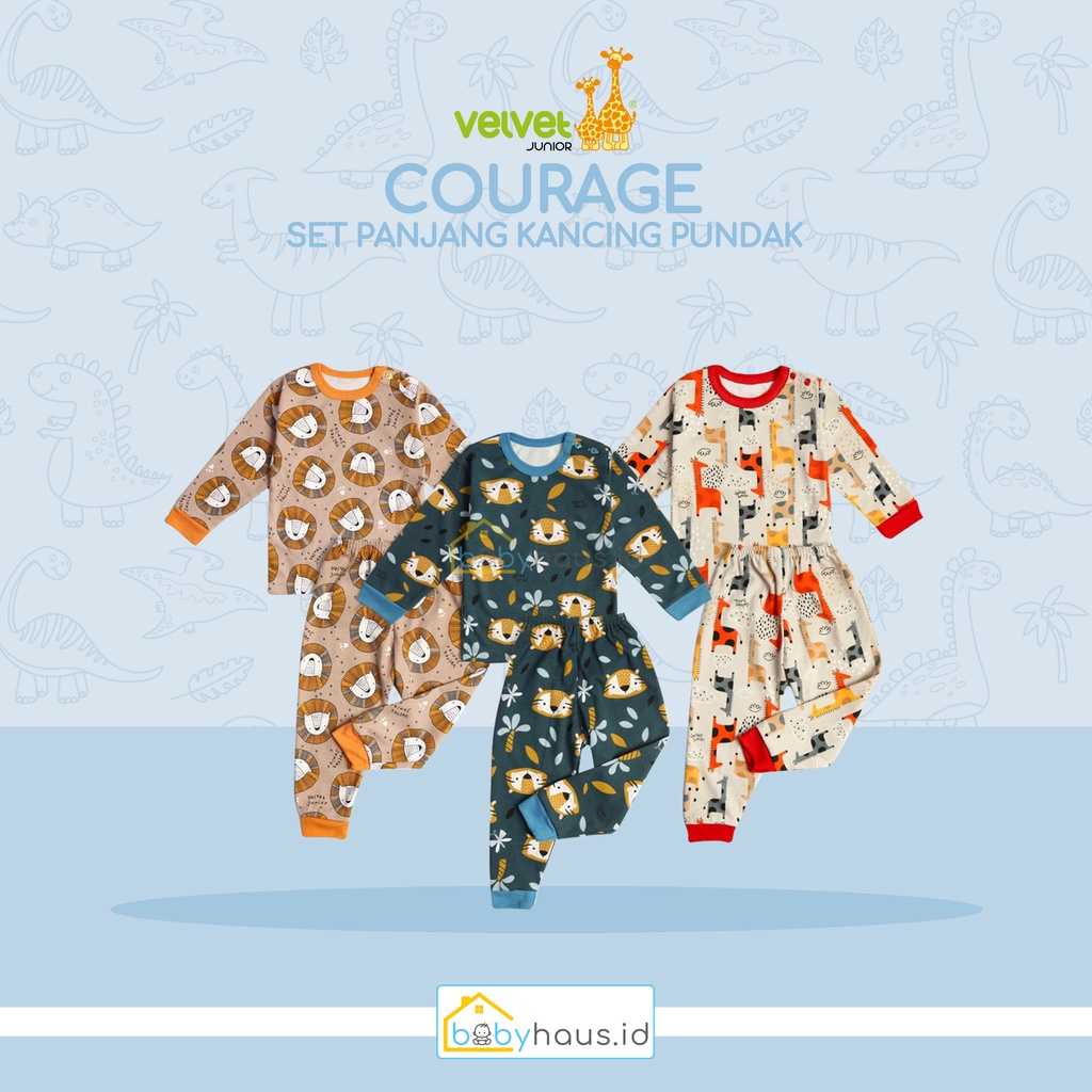 VELVET JUNIOR - COURAGE SET PANJANG KANCING PUNDAK