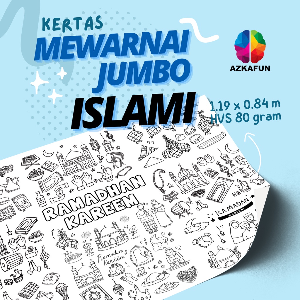 

Kertas Mewarnai Jumbo ISLAMI - mewarnai besar - Giant Coloring Page