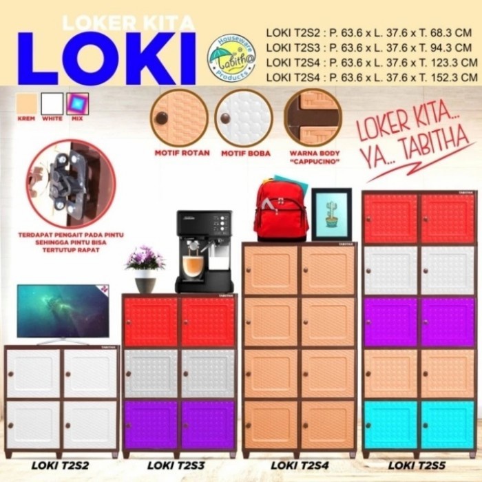 

Terlaris Lemari Plastik Tabitha Loki(Loker Kita) 2 Tower Double Cabinet