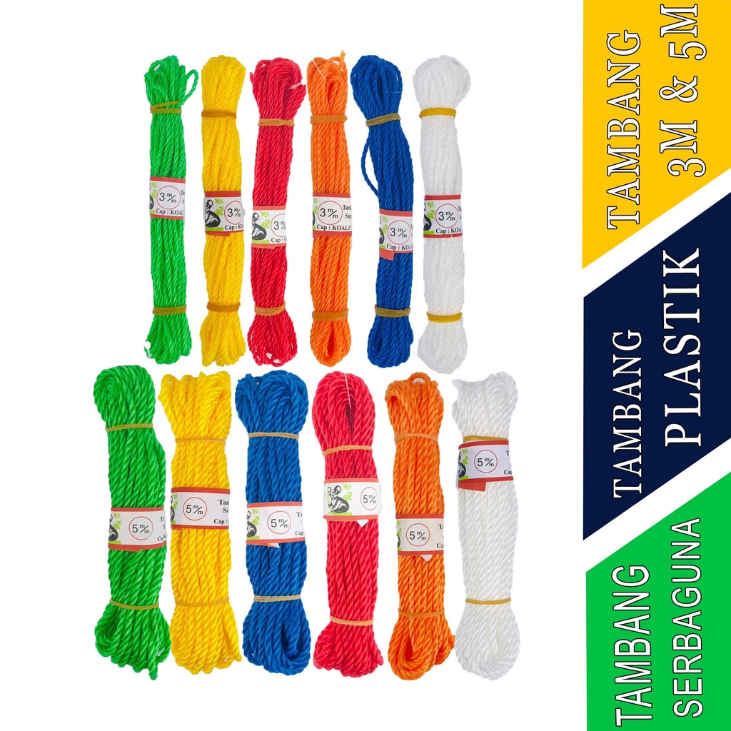 Tambang Serbaguna - Tambang Plastik - Super Quality - Tambang Warna-Warni