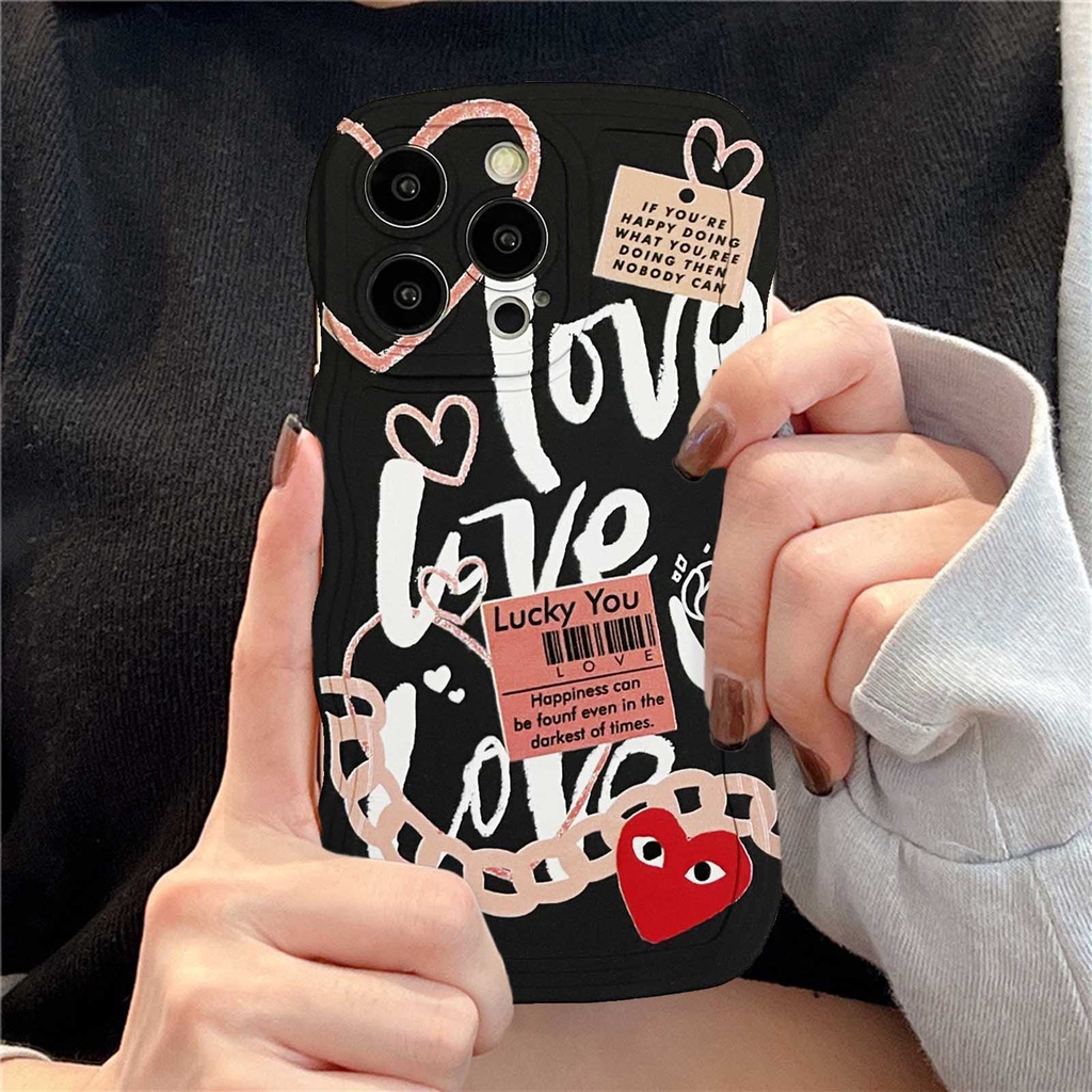 CASE LOVE for OPPO A57 A77S A17 A17K A55 A54 A53 A33 A52 A92 A76 A96 A16 A9 A5 2020 A7 A5S A12 A11K A78 A3S A15 A15S A1K RENO 5 6 7 8 4G 5G