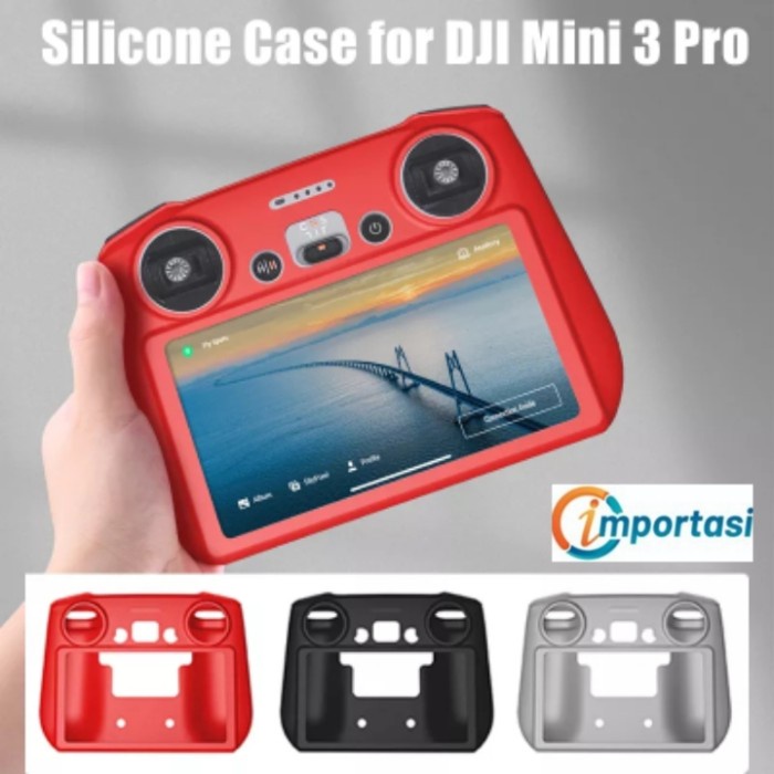 Silicone Case Remote DJI RC MINI 3 Pro Sarung Pelindung Karet Silikon - Merah