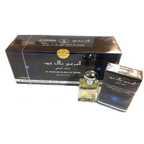 Parfum alharamain Black Oudh al haromain haramain Black Oudh minyak wangi Oud 15ml / 15 ml