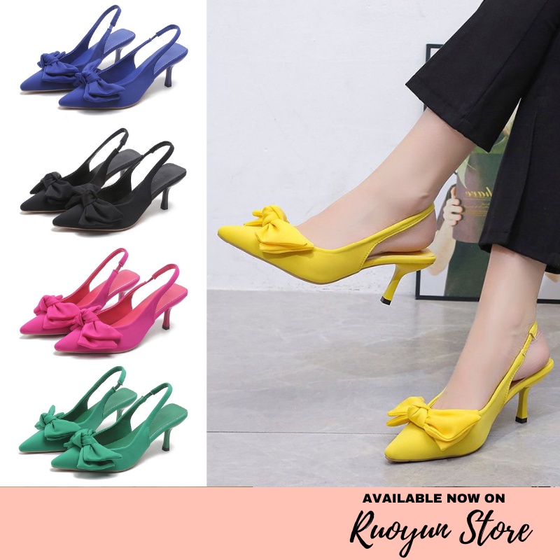 RYX - Gennie Bright Sepatu High Heels Slip On Wanita Fashion Pesta - Ori Import