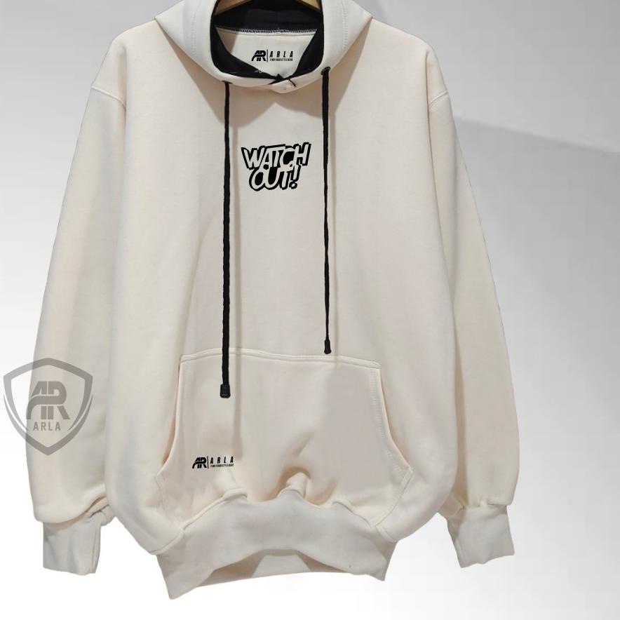 Terlaku Jaket Hoodie Arla Pria Wanita Brand Distro Bandung Premium Terpopuler warna Cream List What 