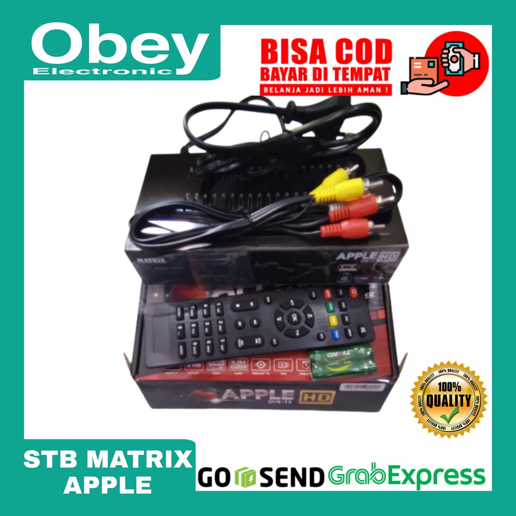 Set Top Box STB Digital Matrix apple Merah