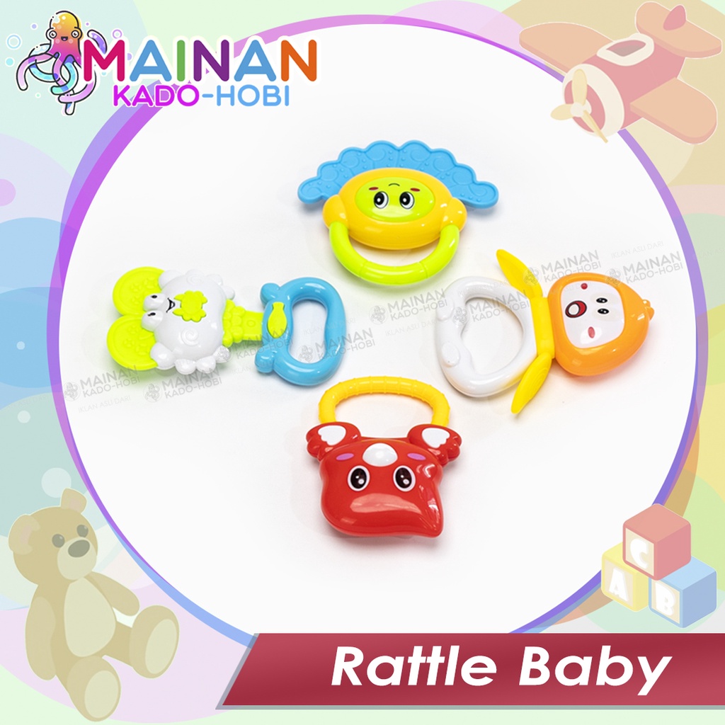 SET MAINAN EDUKASI RATTLE BABY TOYS KERINCINGAN MUSIK