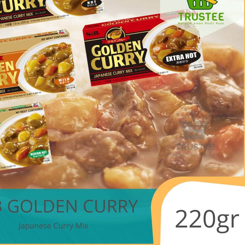 

♕ S&B Golden Curry Sauce Mix 220gr / Bumbu dapur saus kari kare import impor jepang ☚