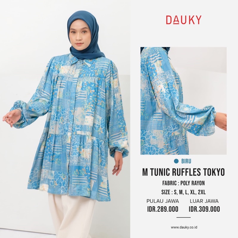 M tunic ruffles tokyo dauky tunik dauky