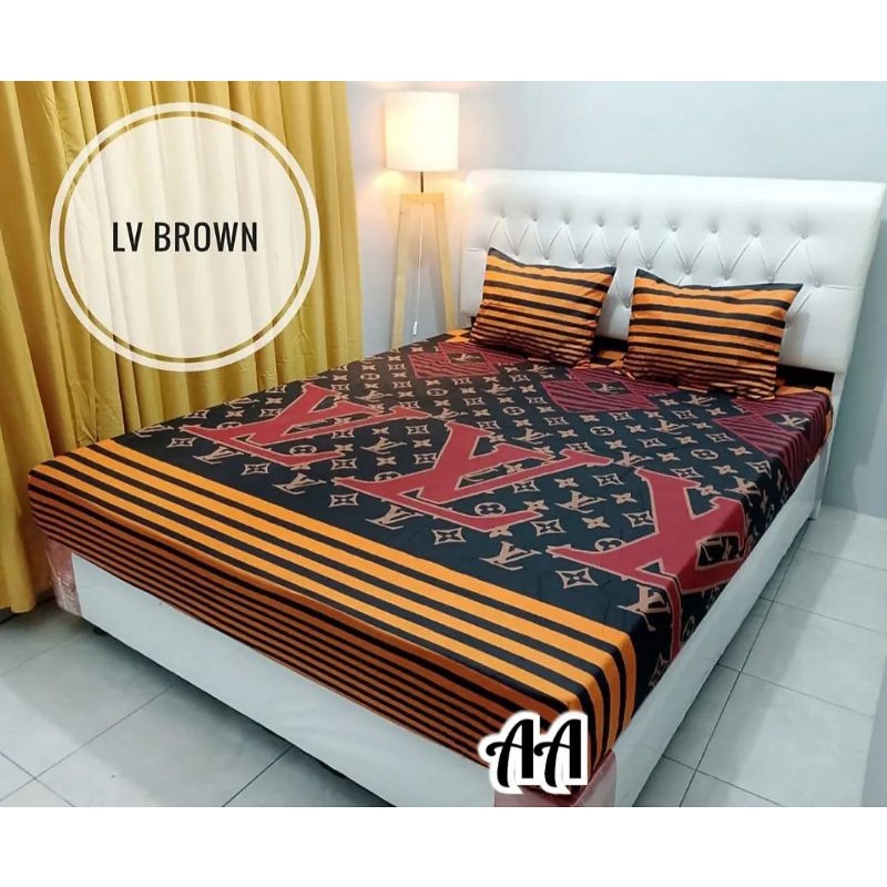 sprei LV coklat