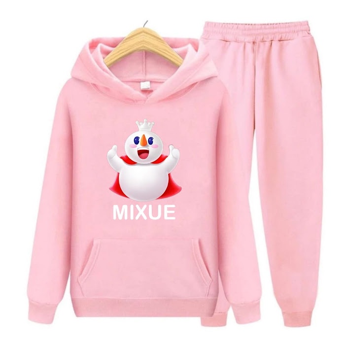 Set hoodie/sweater anak perempuan/setelan baju anak mixue,bts,sakura school simulator