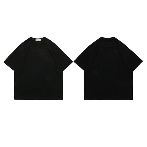 KAOS POLOS OVERSIZE HITAM UNISEX COTTON COMBED PREMIUM 20 S