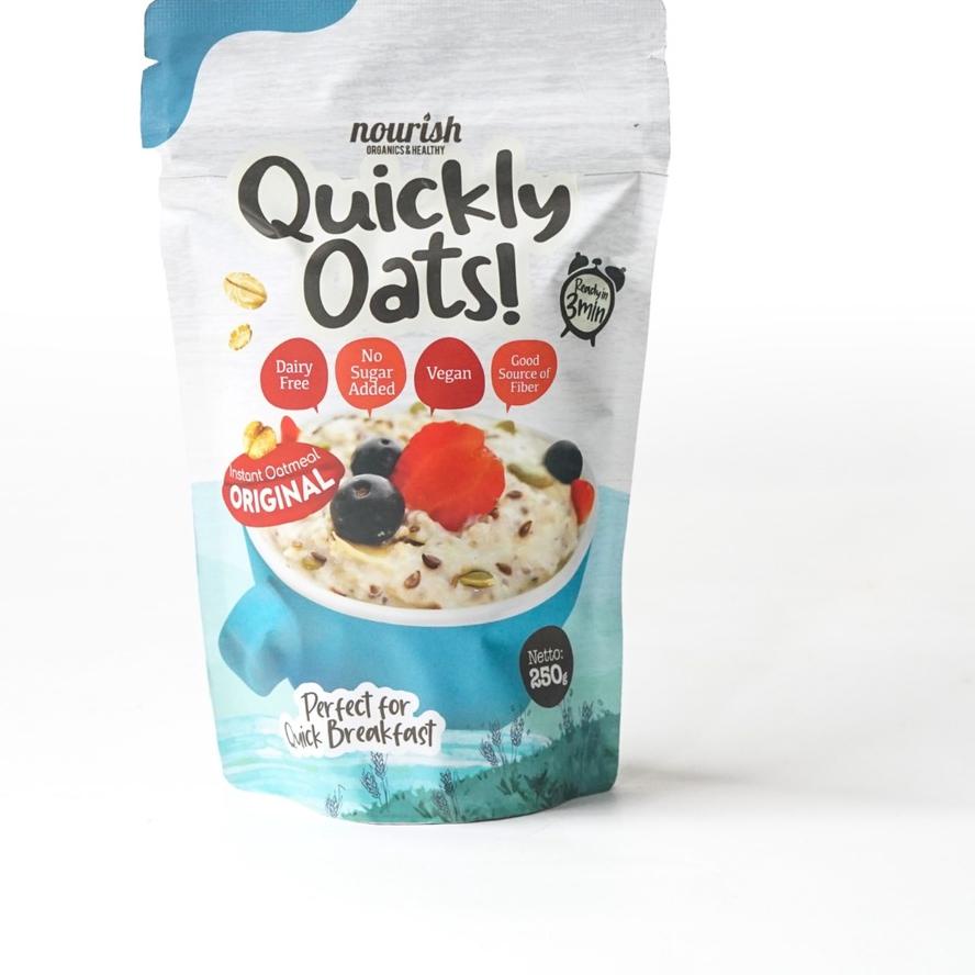 

➬ Quickly Oats! Instant Oatmeal Original Buy 1 Get 1 Free (250gr x 2pc) ☟