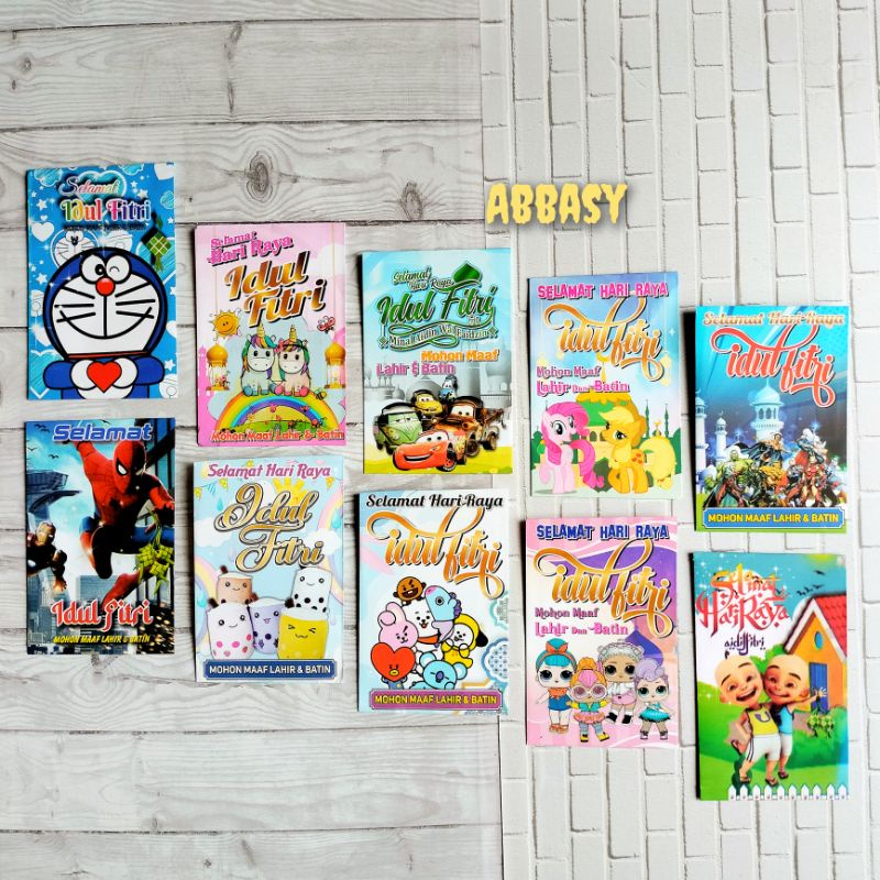 

Amplop ampau lebaran Motif Kartun medium karakter DF isi 100 Lembar Mix 10 karakter